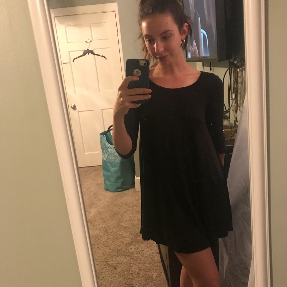 American Eagle black swing dress size small